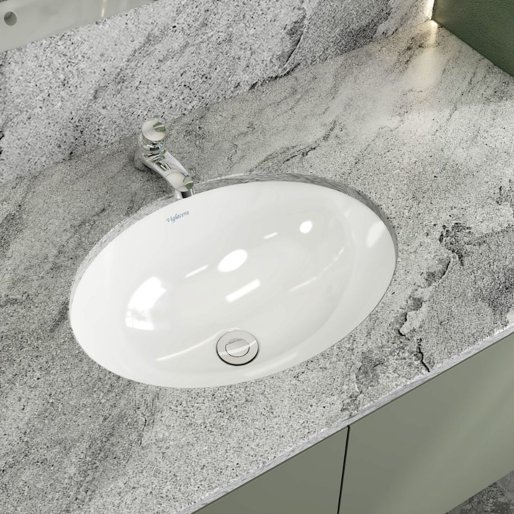 Chậu rửa mặt lavabo âm bàn Viglacera CA2