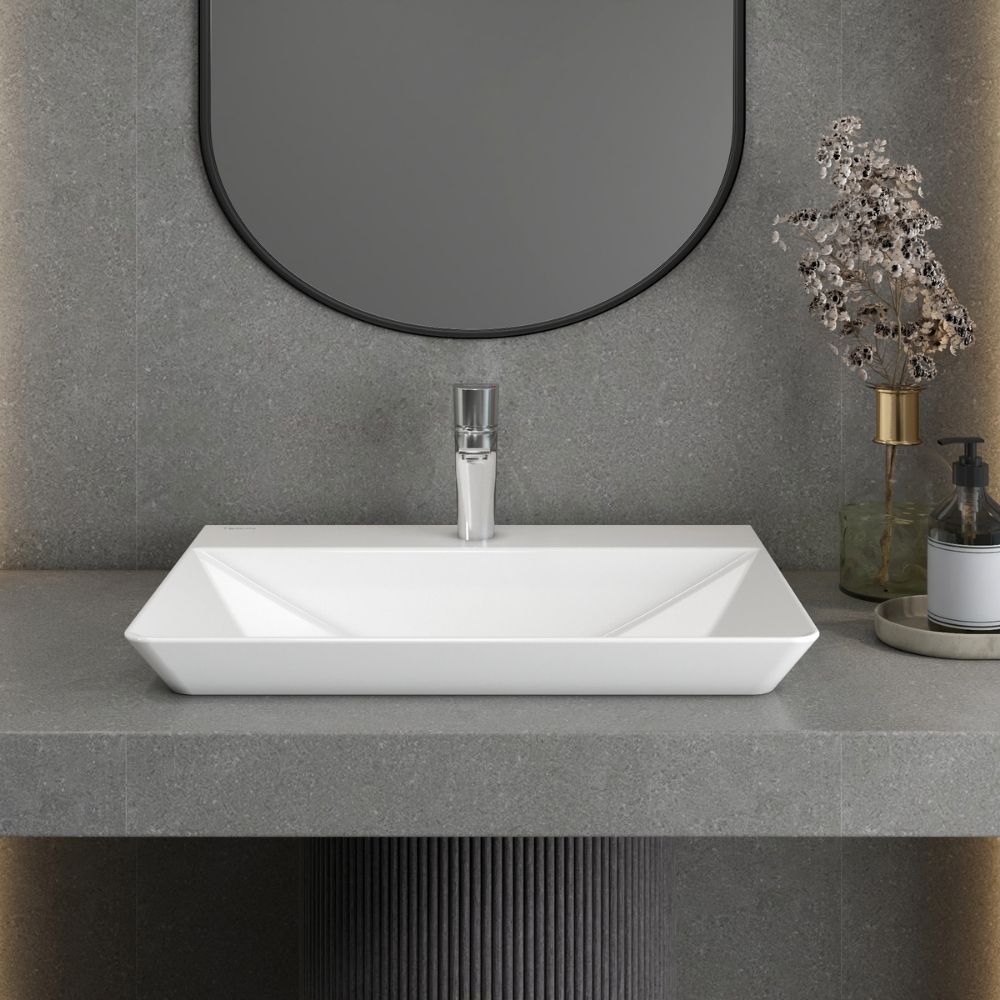 Chậu lavabo đặt bàn Viglacera CB70