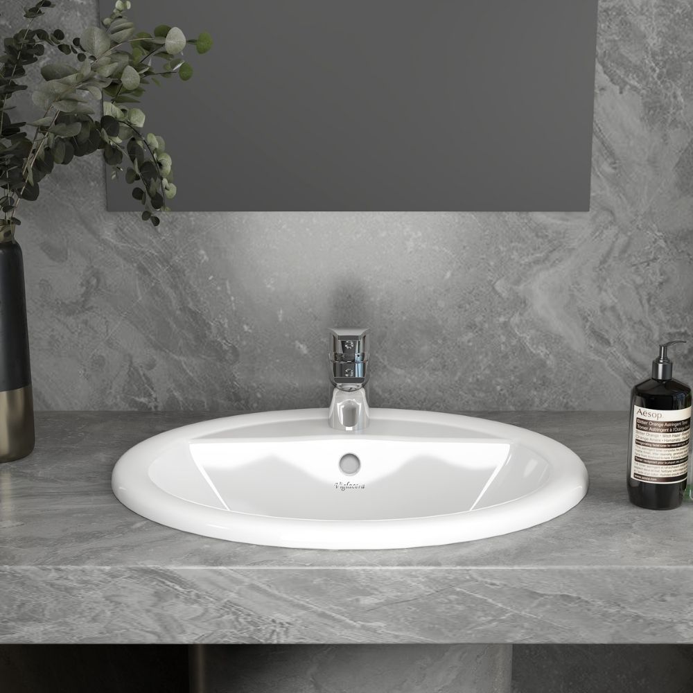 Chậu lavabo dương vành Viglacera CD1