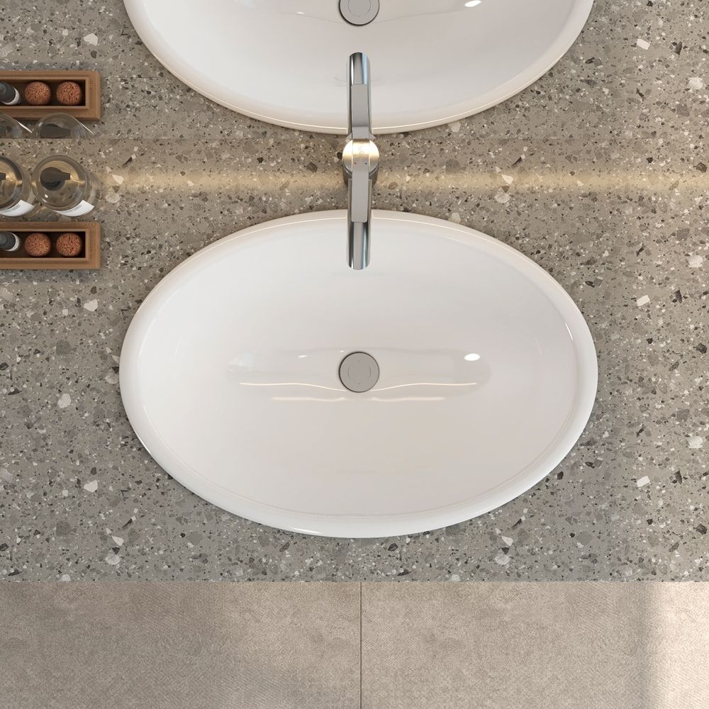 Chậu lavabo dương vành Viglacera CD21