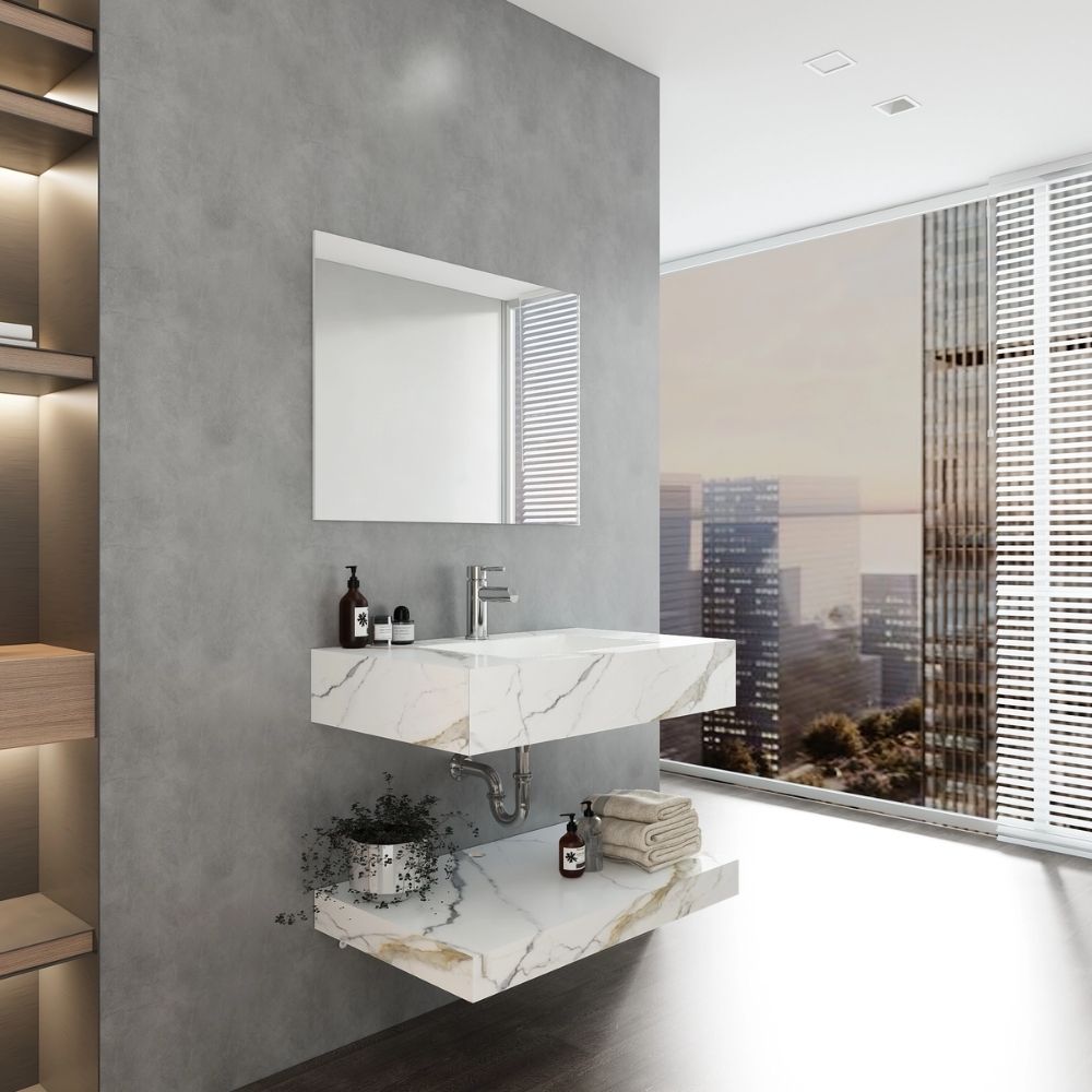 Chậu lavabo âm bàn đá 2 tầng Viglacera VI12-9GP01 / PHL-9S01P / US8-9GP05 / US10-9GP03