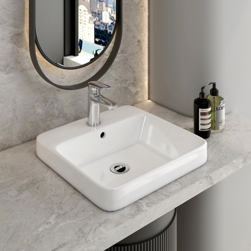 Chậu lavabo đặt bàn Viglacera V24
