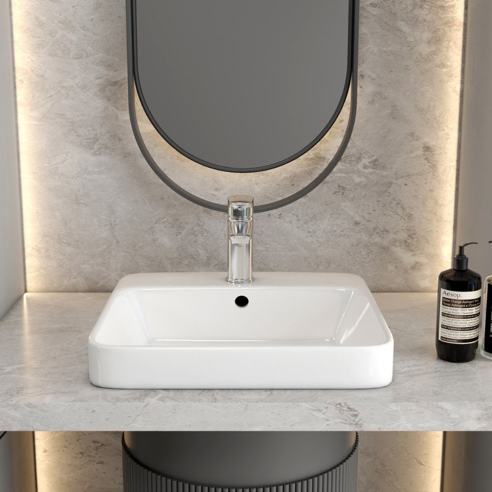 Chậu lavabo đặt bàn Viglacera V24