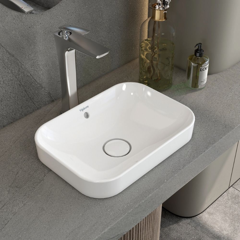 Chậu lavabo đặt bàn Viglacera V27