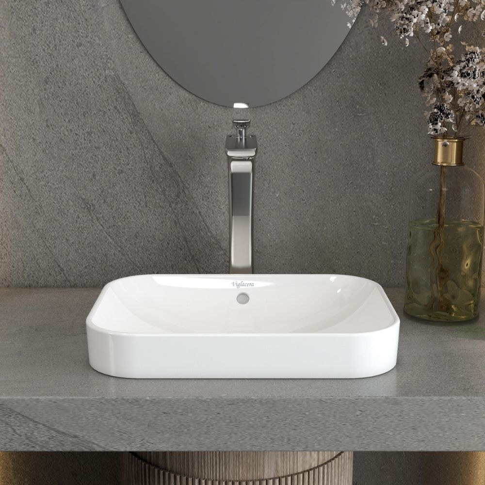 Chậu lavabo đặt bàn Viglacera V27