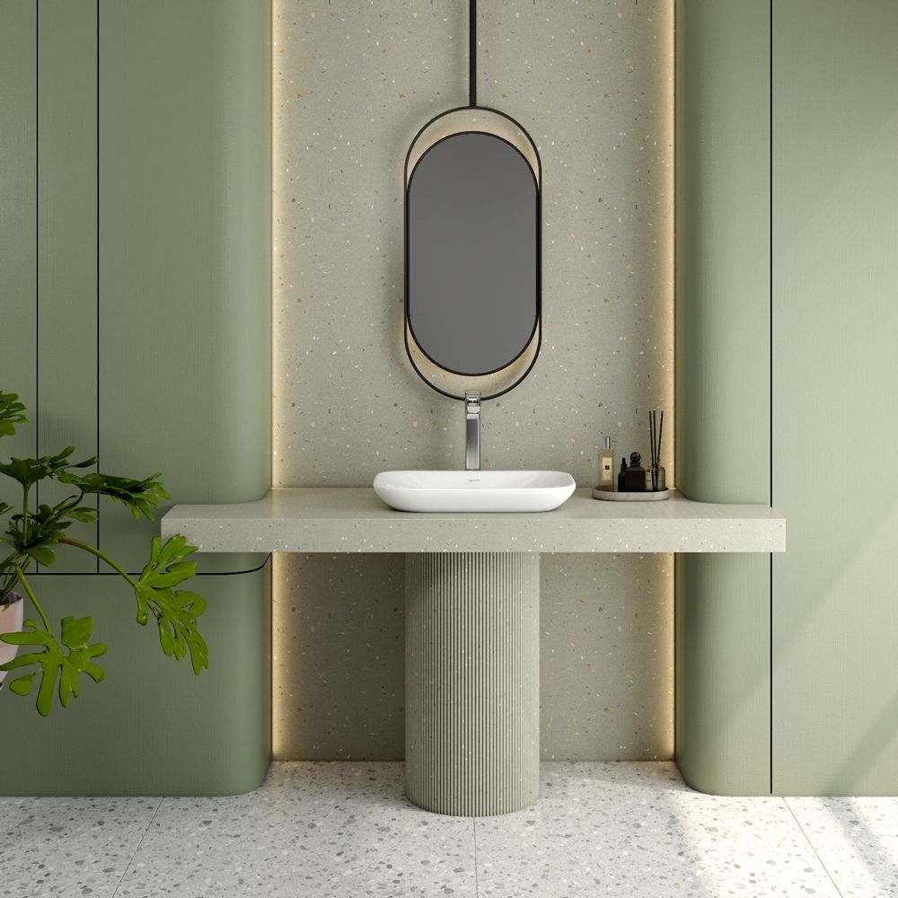 Chậu lavabo đặt bàn Viglacera V28