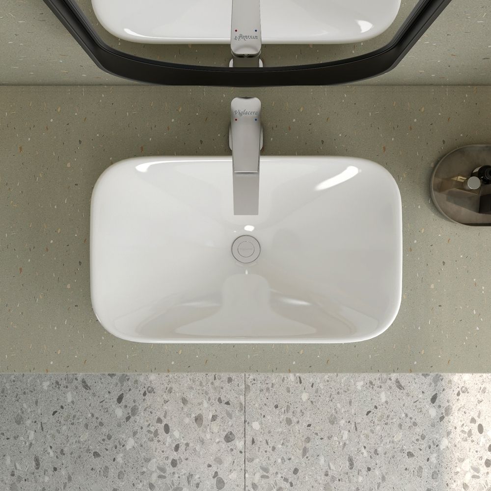 Chậu lavabo đặt bàn Viglacera V28