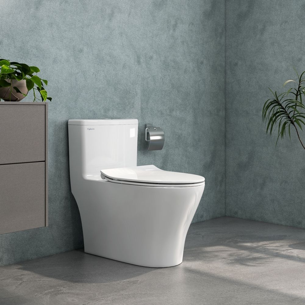 Bồn cầu 1 khối Viglacera V36 nắp êm (+ vòi xịt VG826)