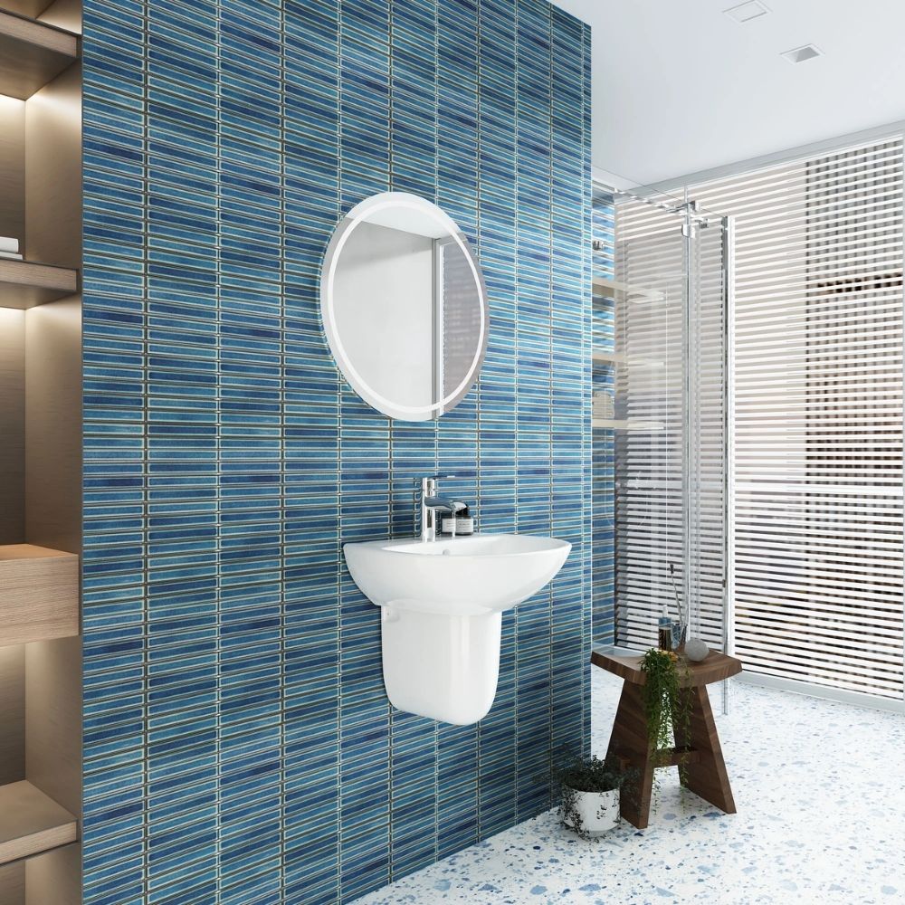 Chậu rửa lavabo treo tường Viglacera V36 chân lửng