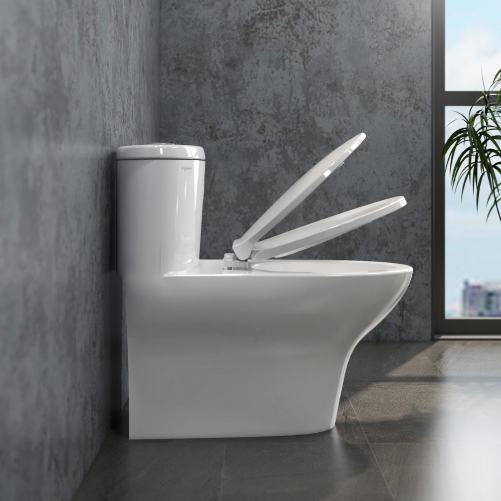 Bồn cầu 1 khối Viglacera V37M nắp êm (+ vòi xịt VG826)