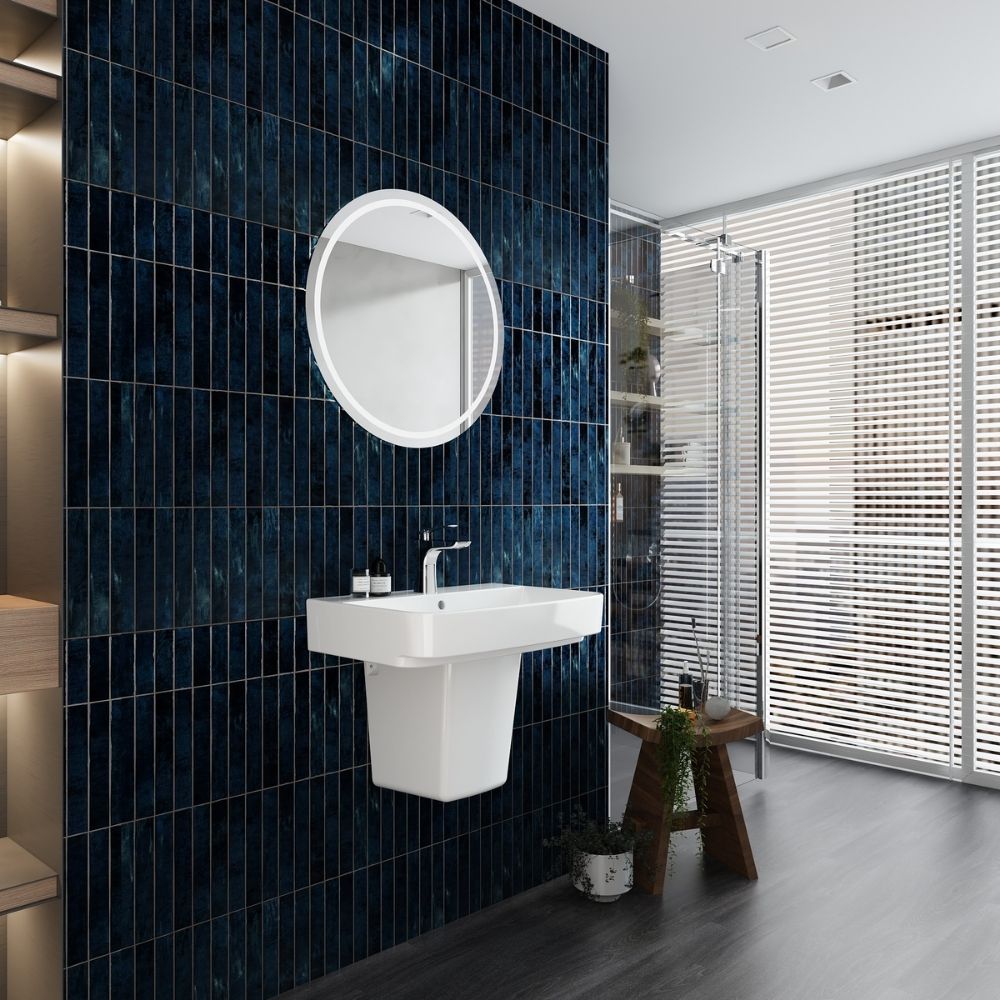 Chậu rửa lavabo treo tường Viglacera V58 chân lửng