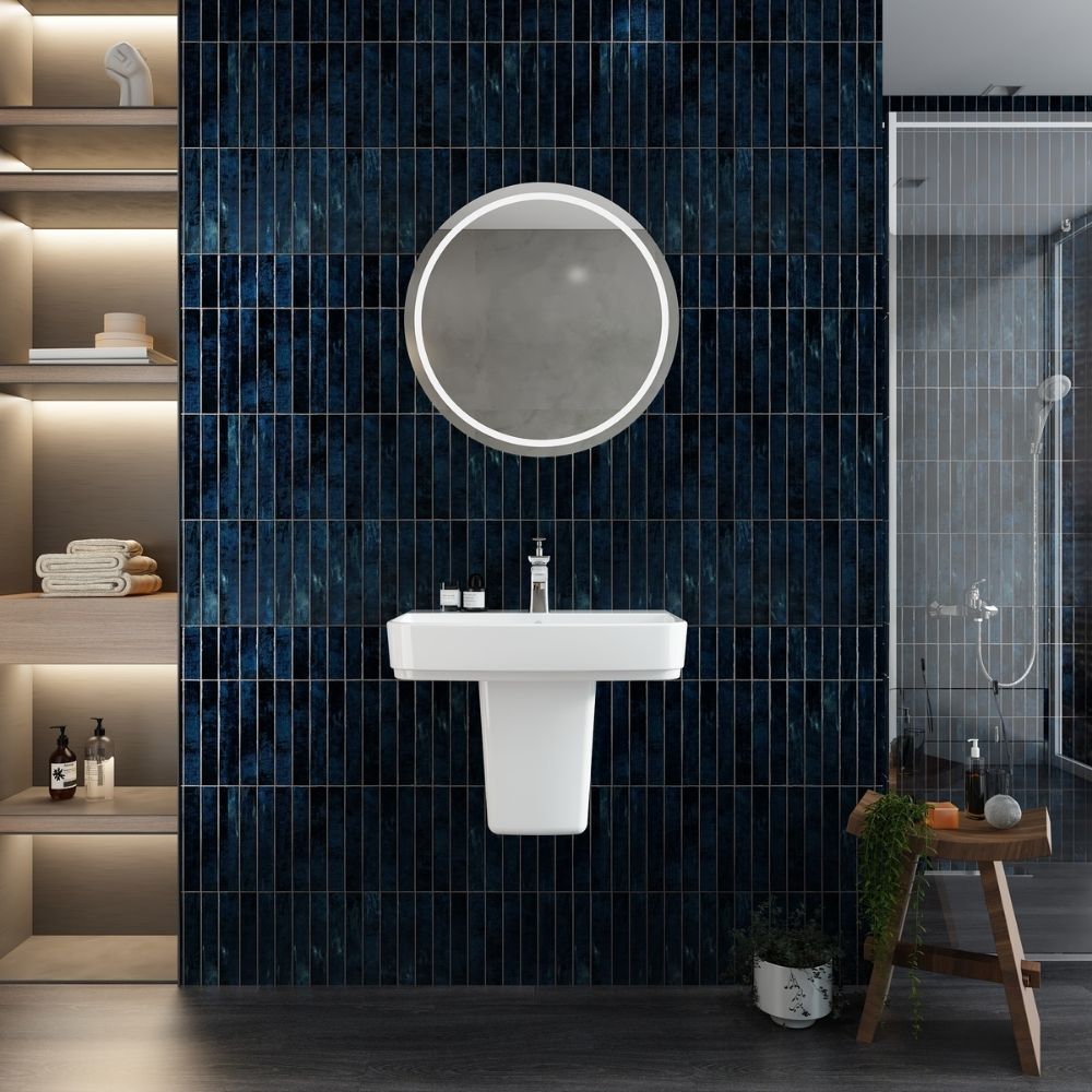 Chậu rửa lavabo treo tường Viglacera V58 chân lửng