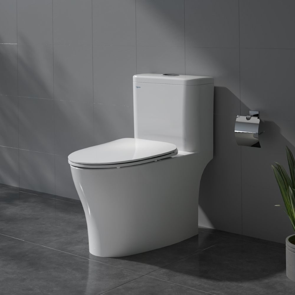 Bồn cầu 1 khối Viglacera V63 nắp êm (+ vòi xịt VG826 & van VG853)