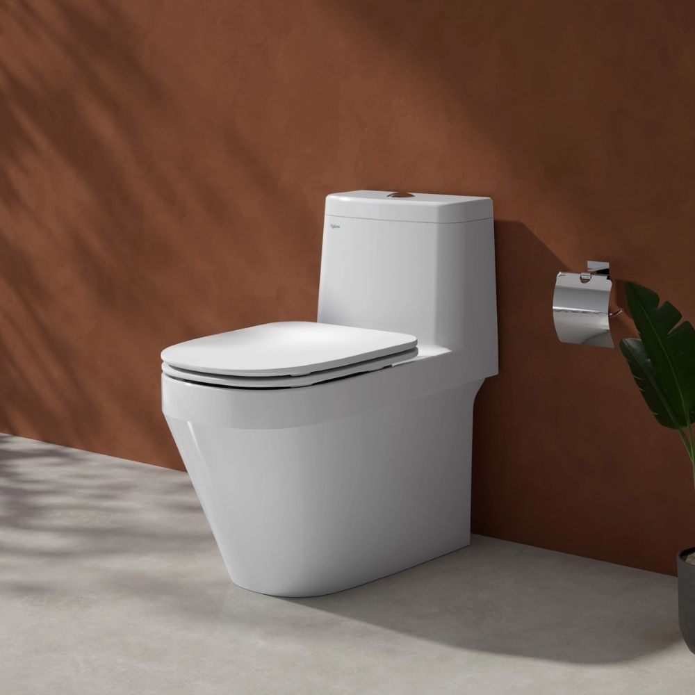 Bồn cầu 1 khối Viglacera V68 nắp êm (+ vòi xịt VG826 & van VG853)