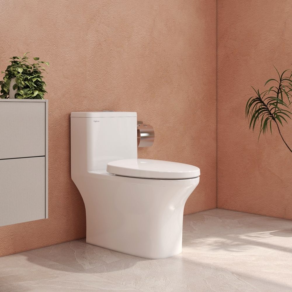 Bồn cầu 1 khối Viglacera V72-CAU nắp êm (+ vòi xịt VG826)