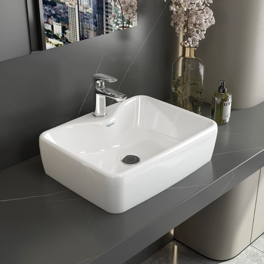 Chậu lavabo đặt bàn Viglacera V72
