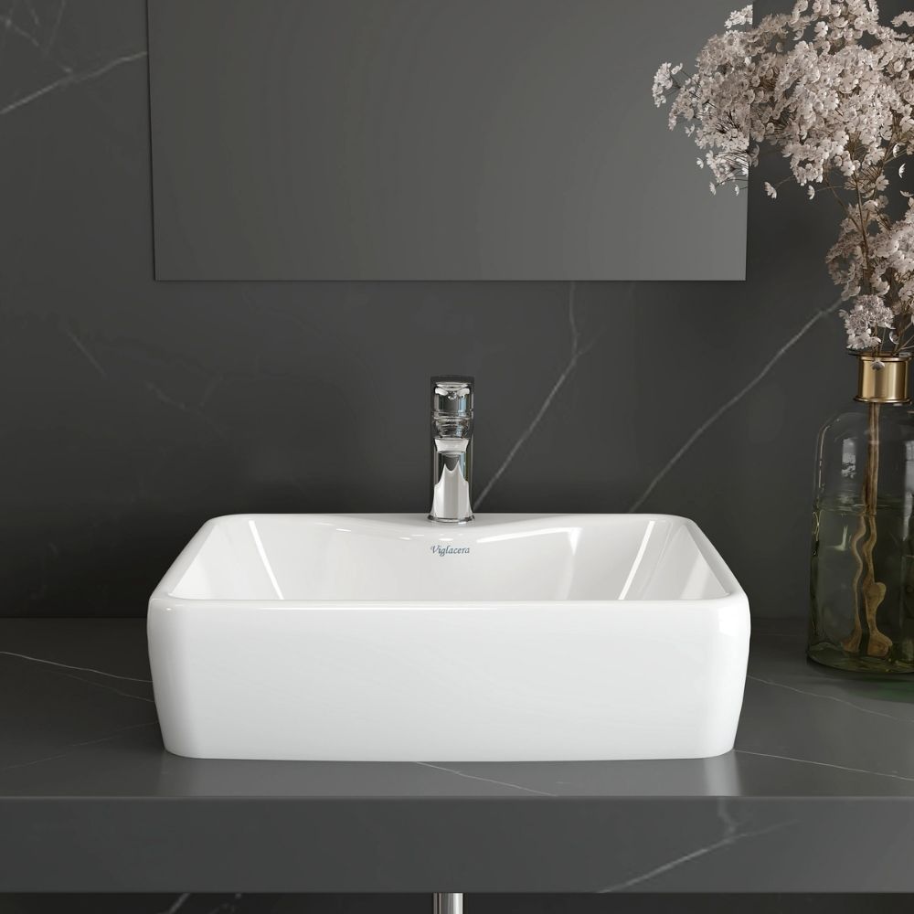 Chậu lavabo đặt bàn Viglacera V72