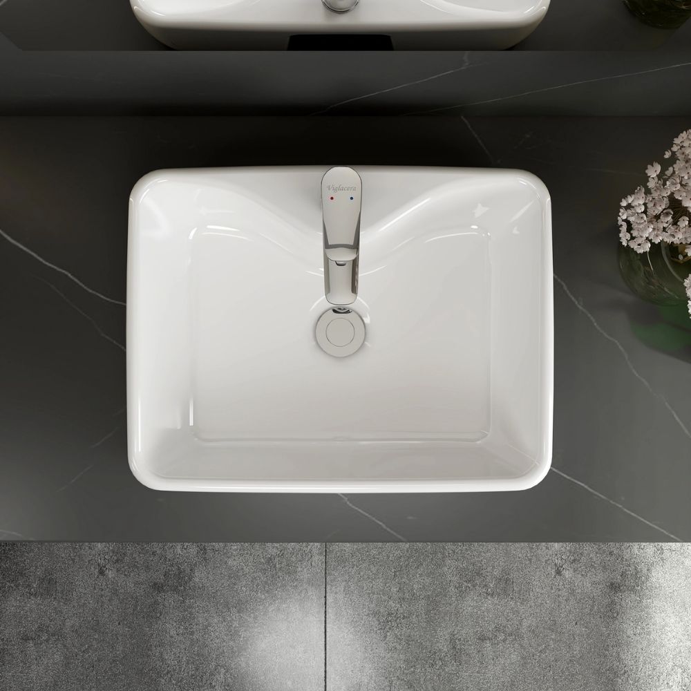 Chậu lavabo đặt bàn Viglacera V72