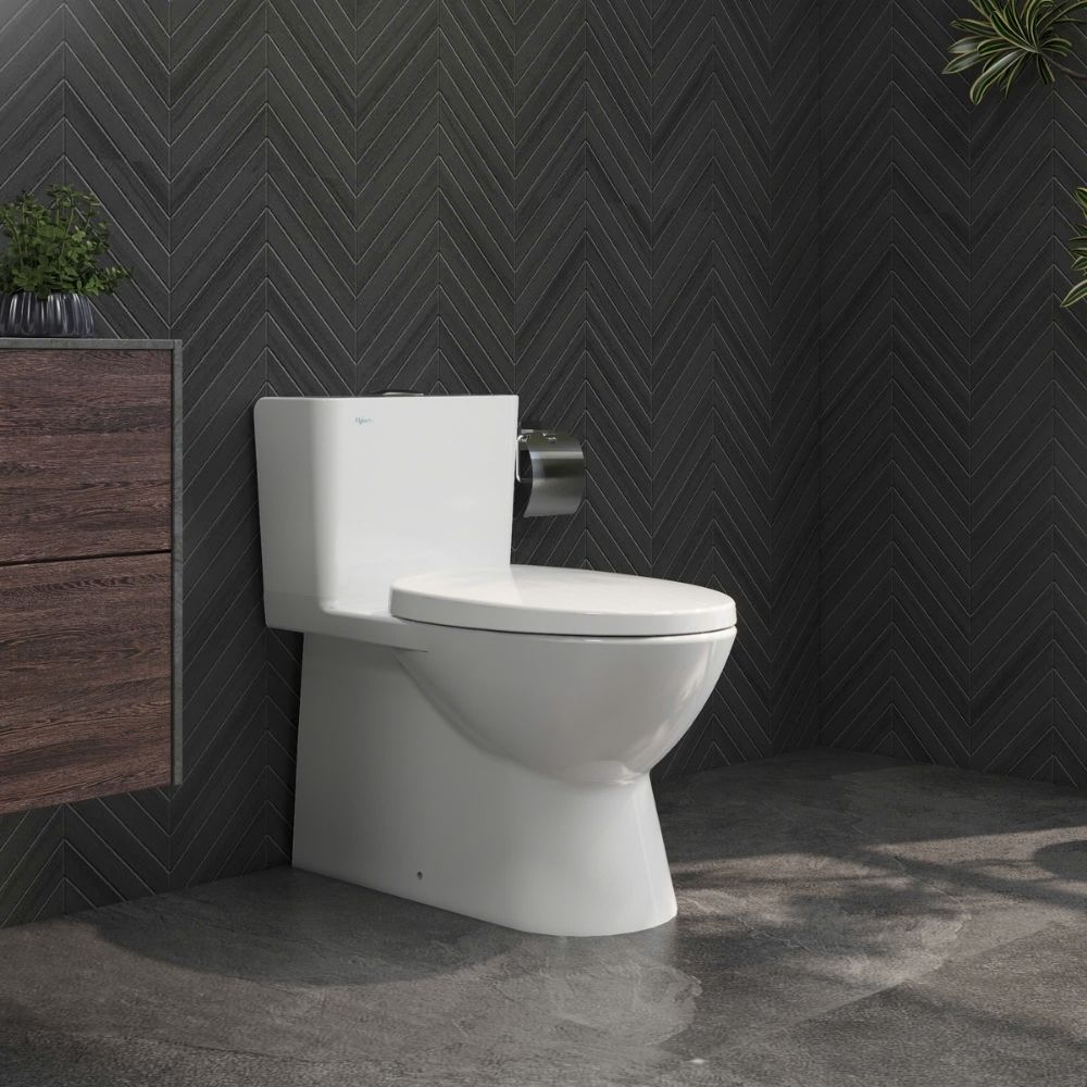 Bồn cầu 1 khối Viglacera V808 nắp êm (+ vòi xịt VG826 & van VG853)