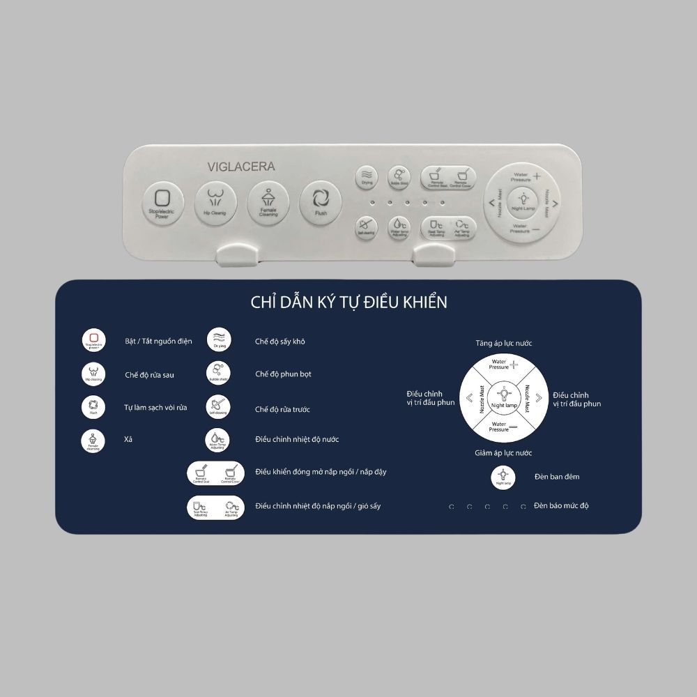 Bồn cầu điện tử Viglacera V882F (V.16.882F)