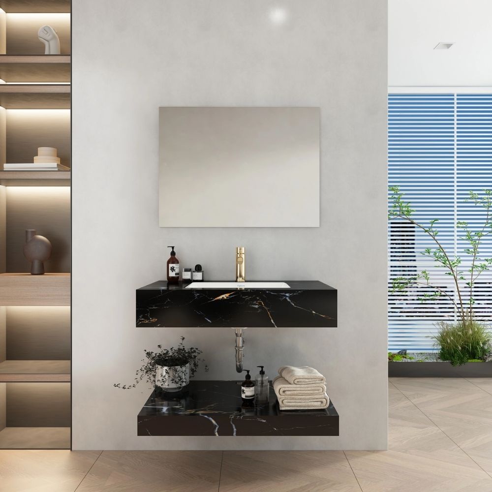 Chậu lavabo âm bàn đá 2 tầng Viglacera VI12-9GP01 / PHL-9S01P / US8-9GP05 / US10-9GP03