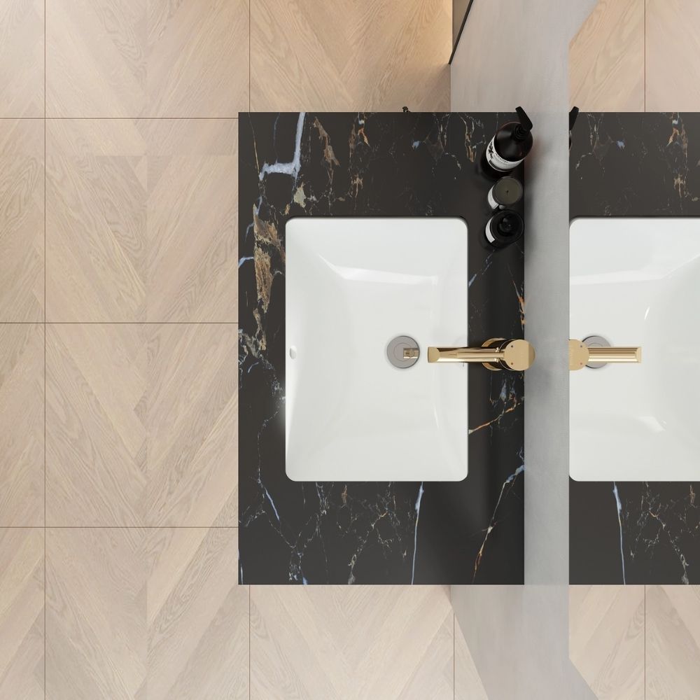 Chậu lavabo âm bàn đá 2 tầng Viglacera VI12-9GP01 / PHL-9S01P / US8-9GP05 / US10-9GP03