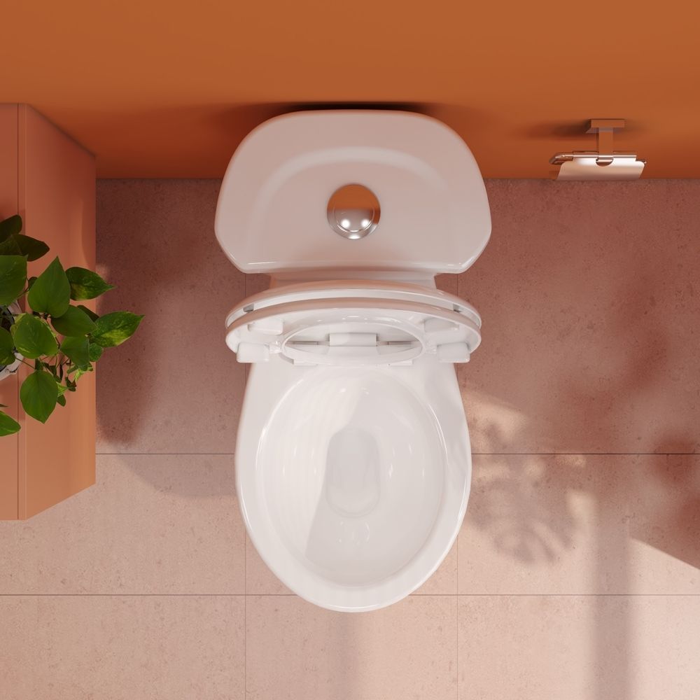 Bồn cầu 2 khối Viglacera VI28 nắp thường (+ lavabo VTL2)