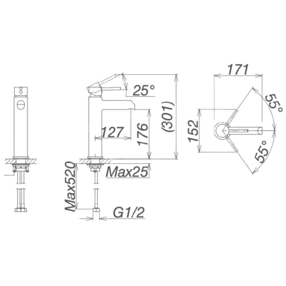 Vòi chậu lavabo nóng lạnh Viglacera VG141.1