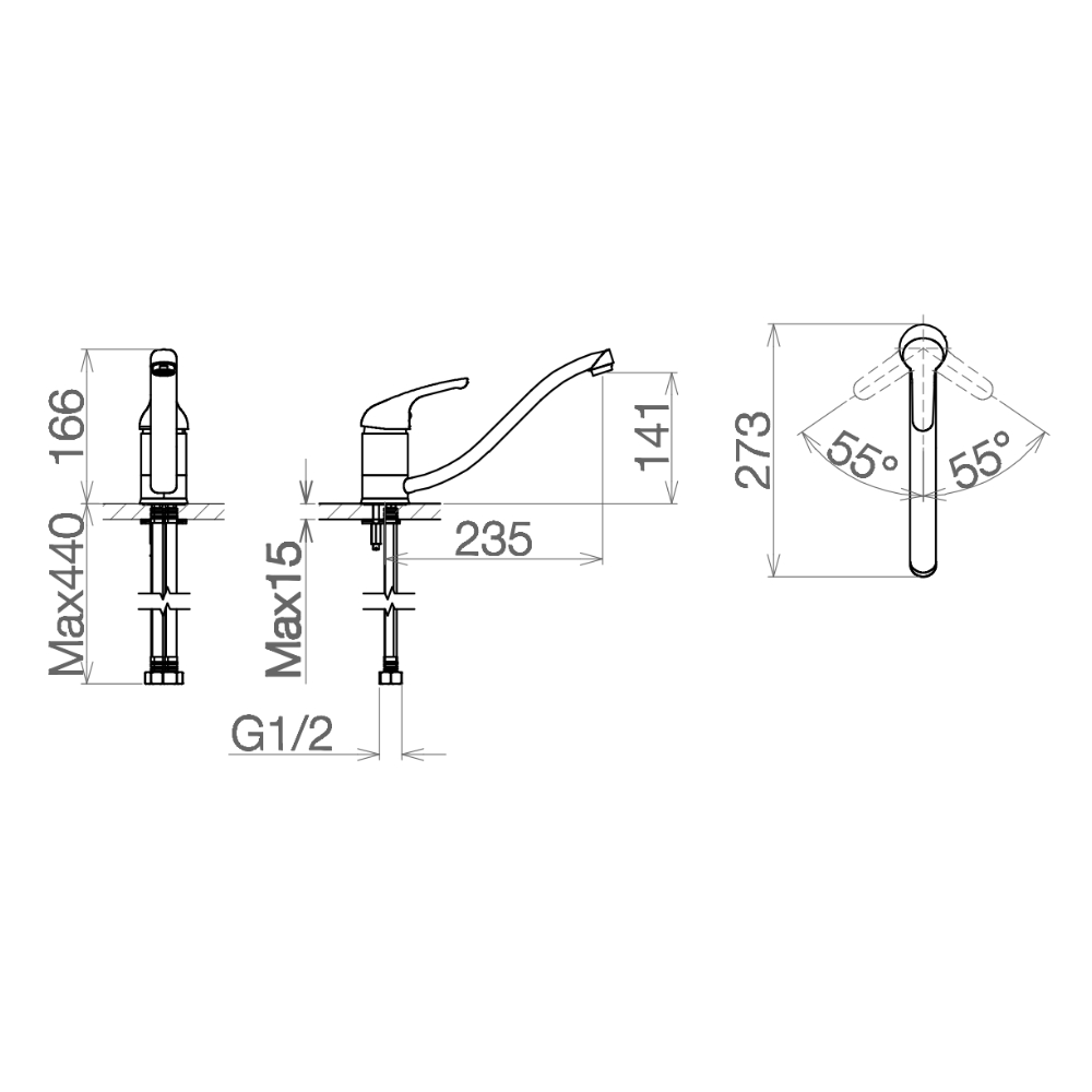 Vòi rửa chén nóng lạnh Viglacera VG714